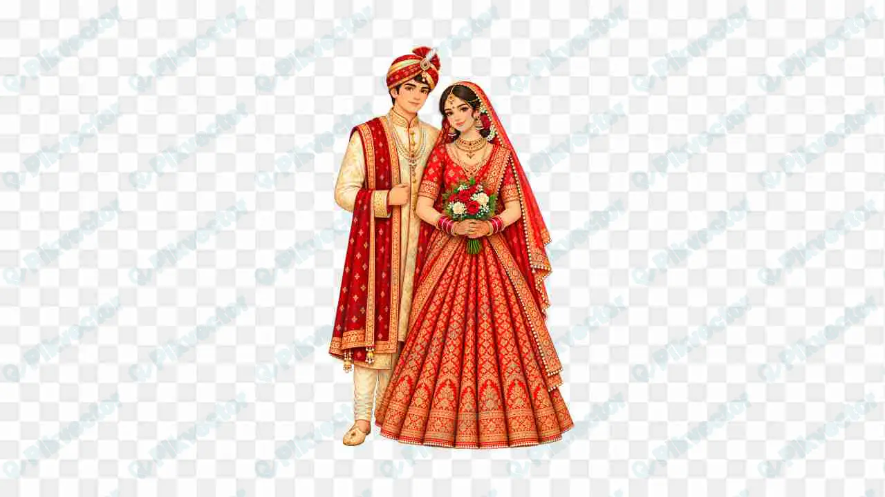 Indian couple ai generated png image