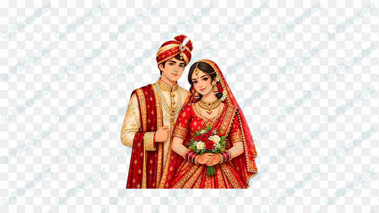Indian couple ai generated png image