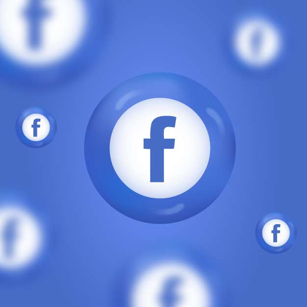 3d facebook icon logo