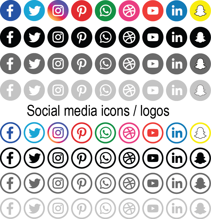 Social media logos / icon collection