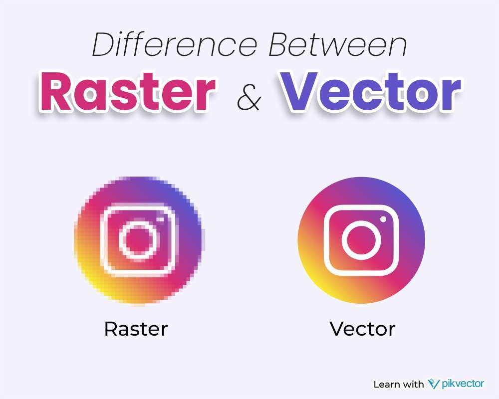 Difference between Raster and vector graphics