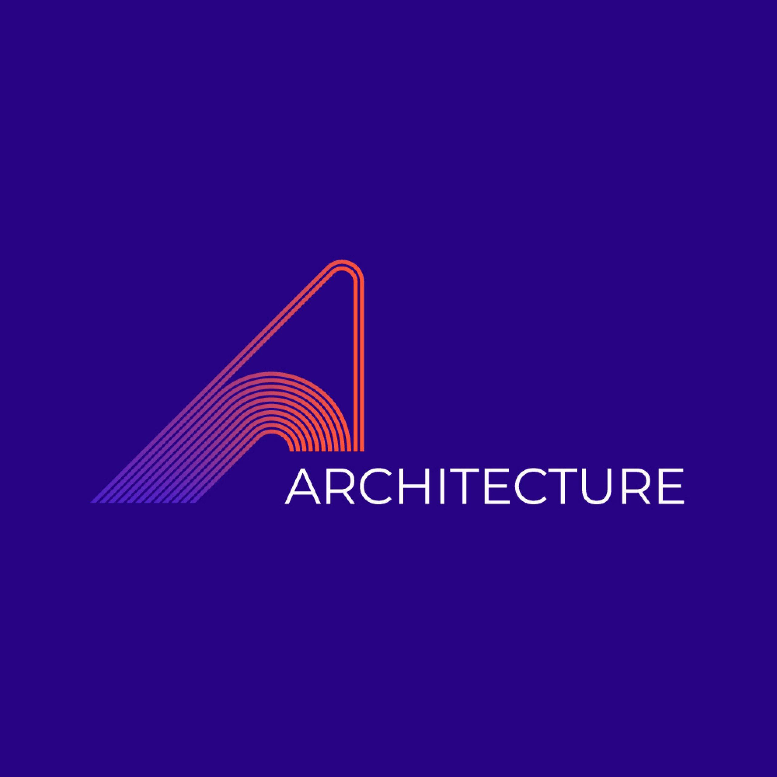 Architecture logo design template with gradient