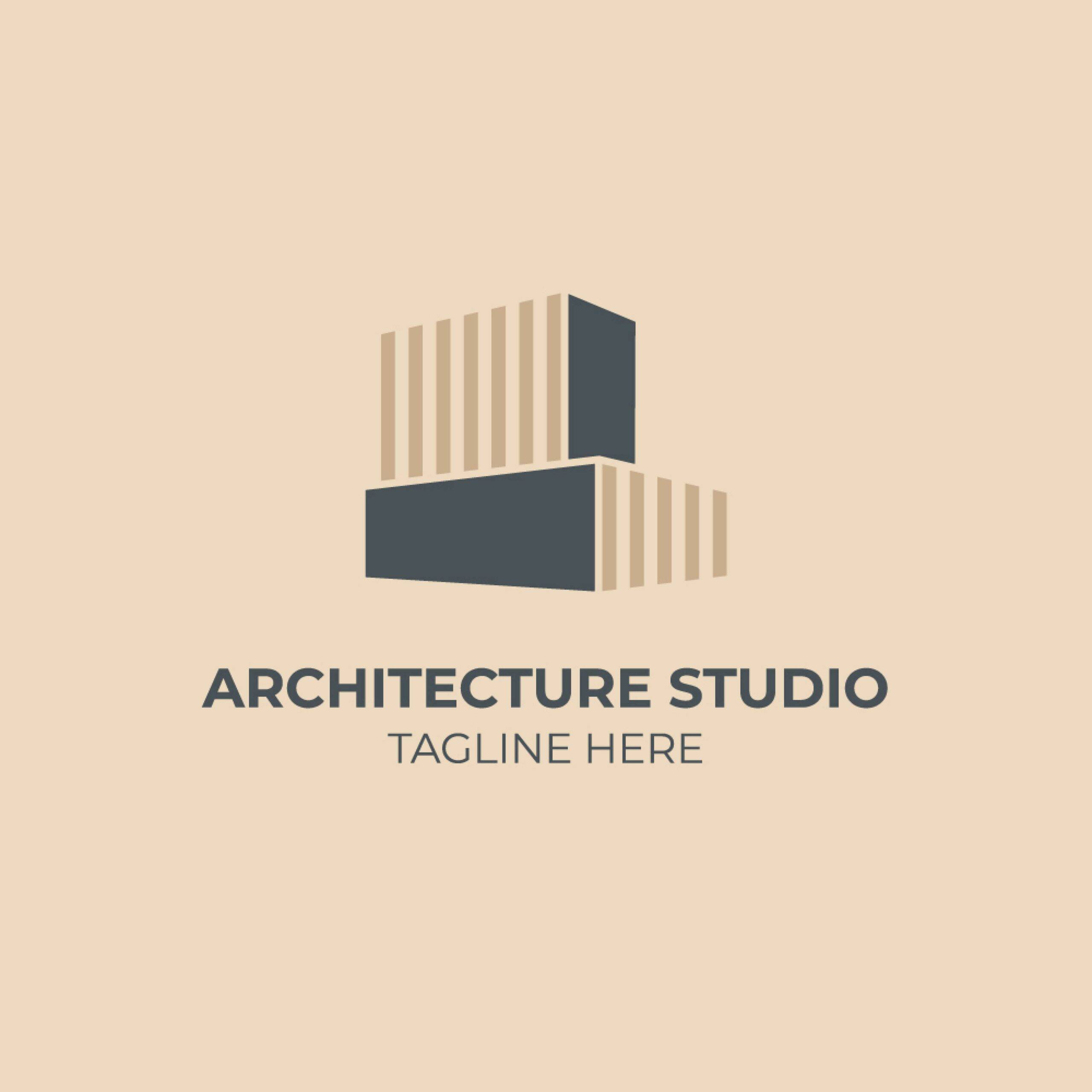 Modern architecture studio logo design