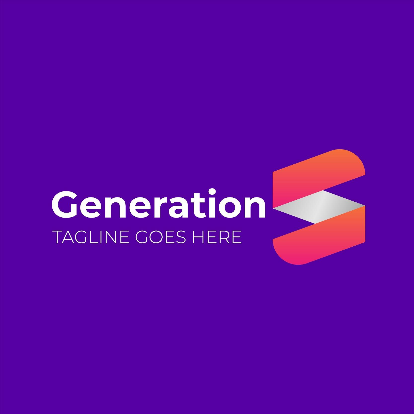 Generation logo with s shape