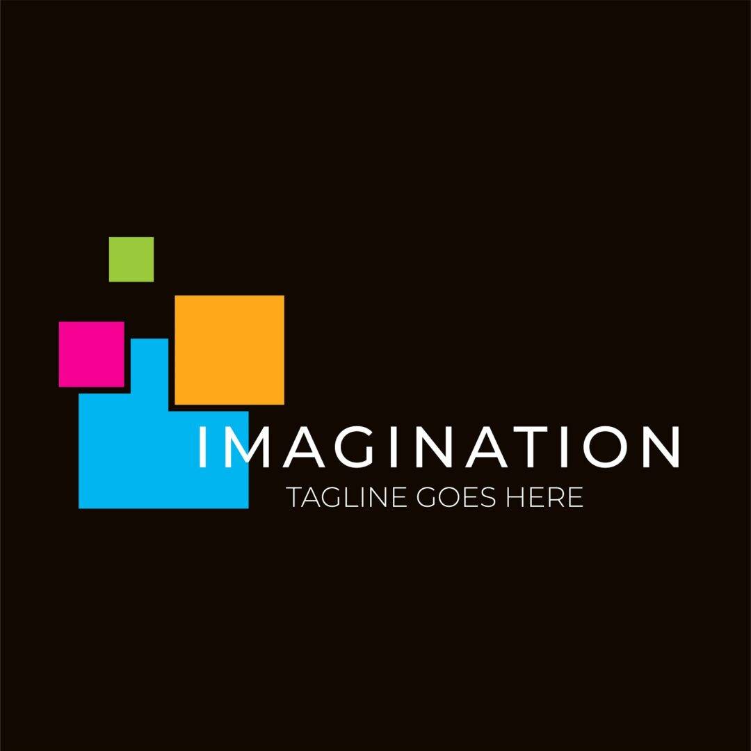 Imagination logo design with geometric shape