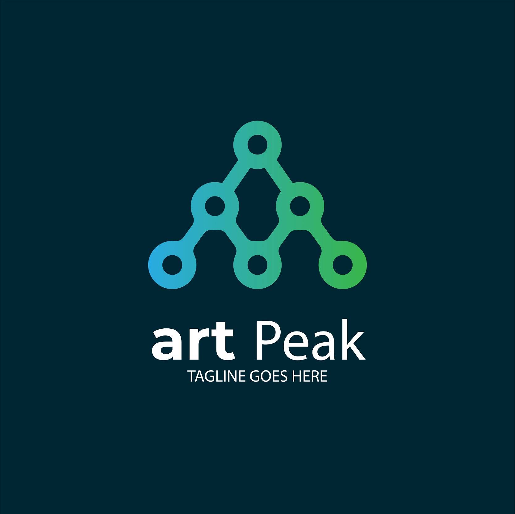 Art peak geometric shape logo