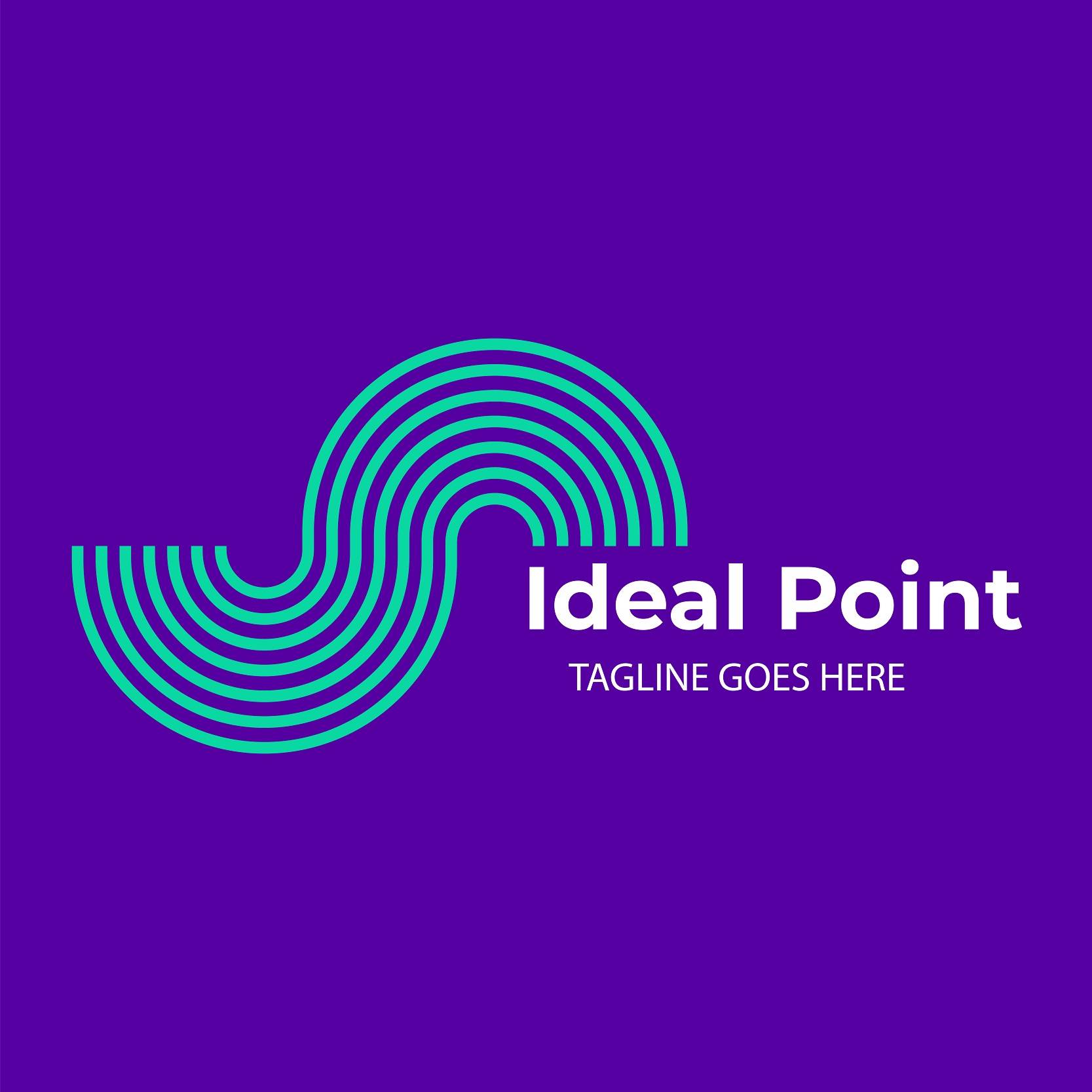 Ideal point geometric shape logo design