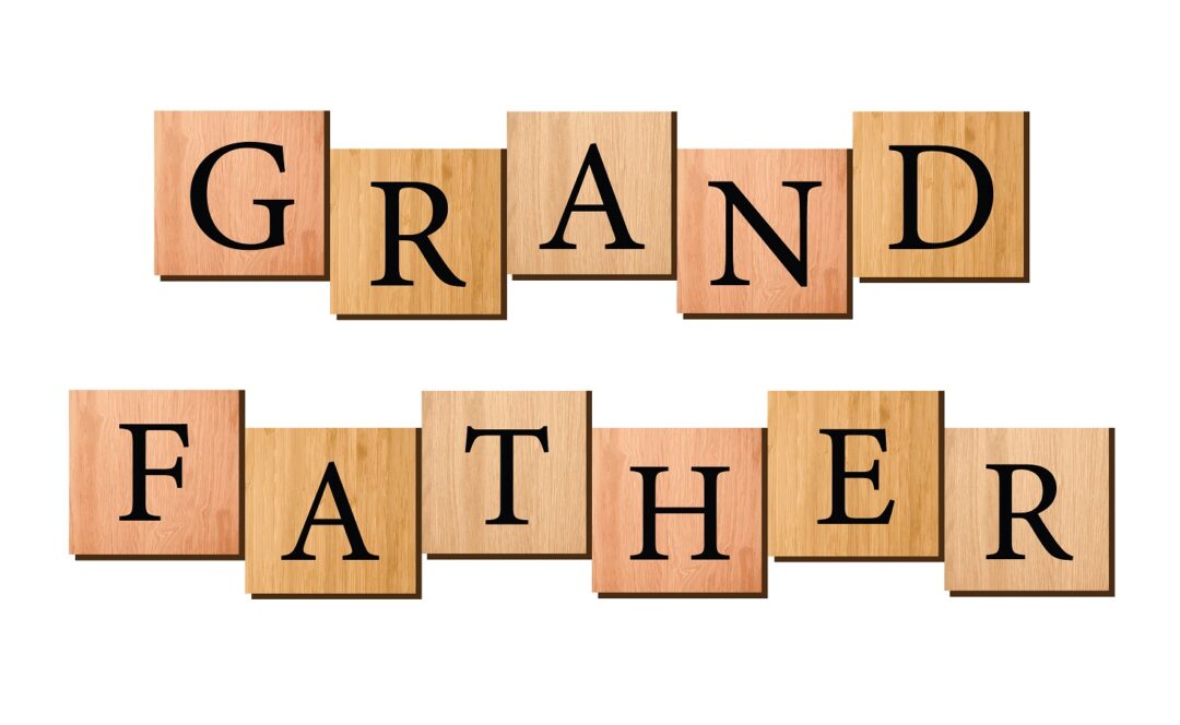GrandFather written on wooden blocks vector