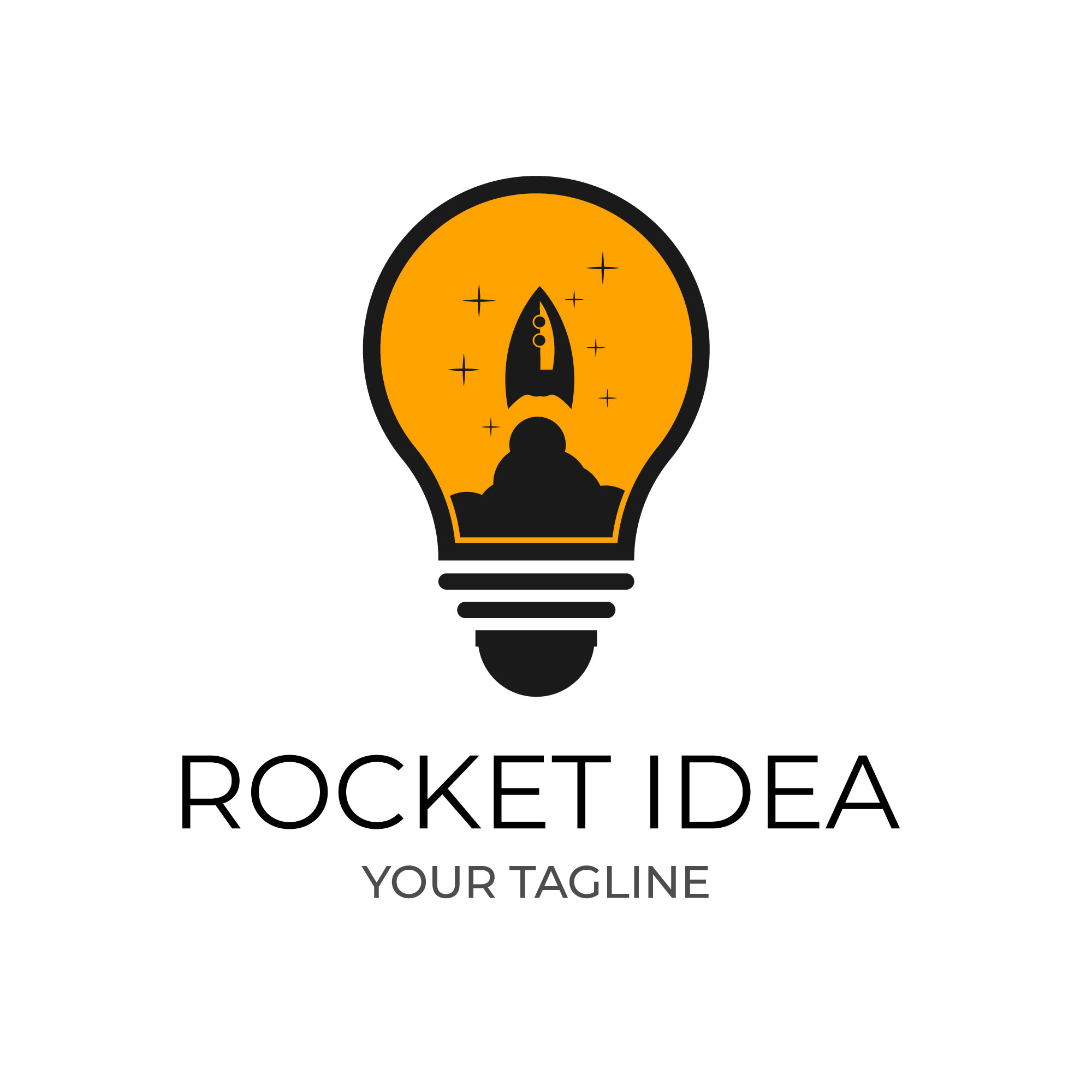 Rocket idea logo designs for marketing agency