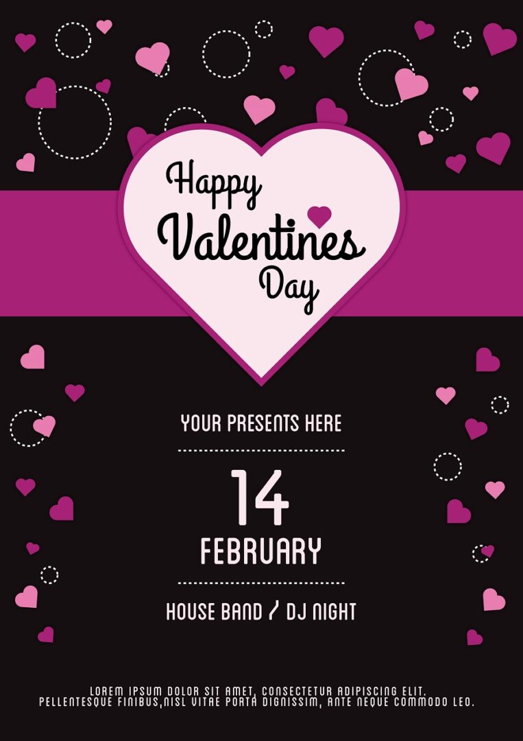 Free valentine’s day invitation card design