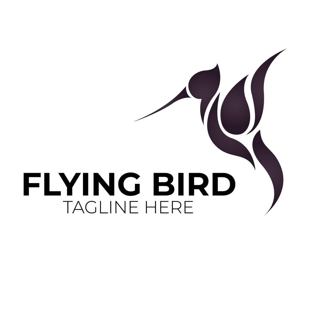 Beautiful flying bird logo