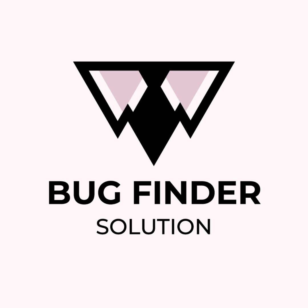 Bug finder solution logo design template for development agency