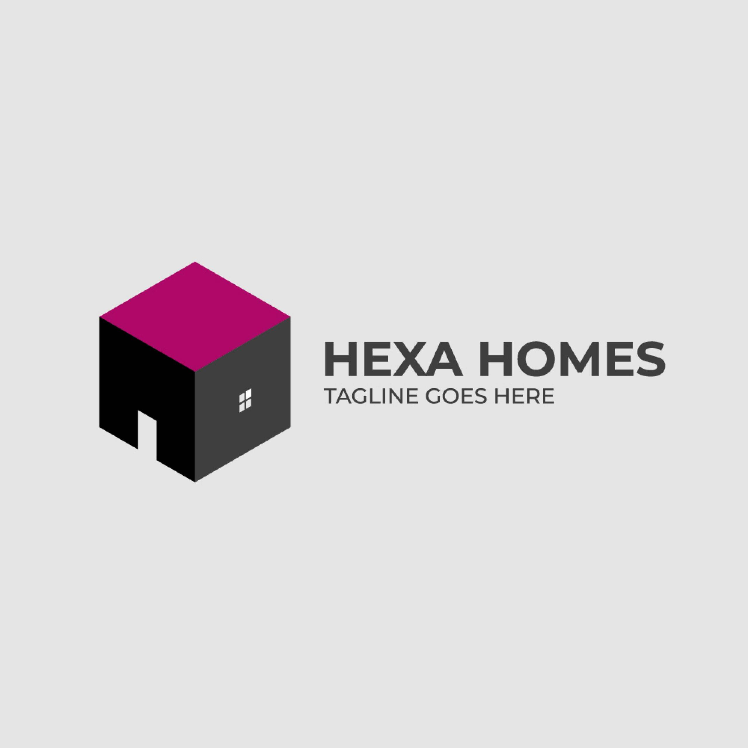 Hexa home real estate logo design