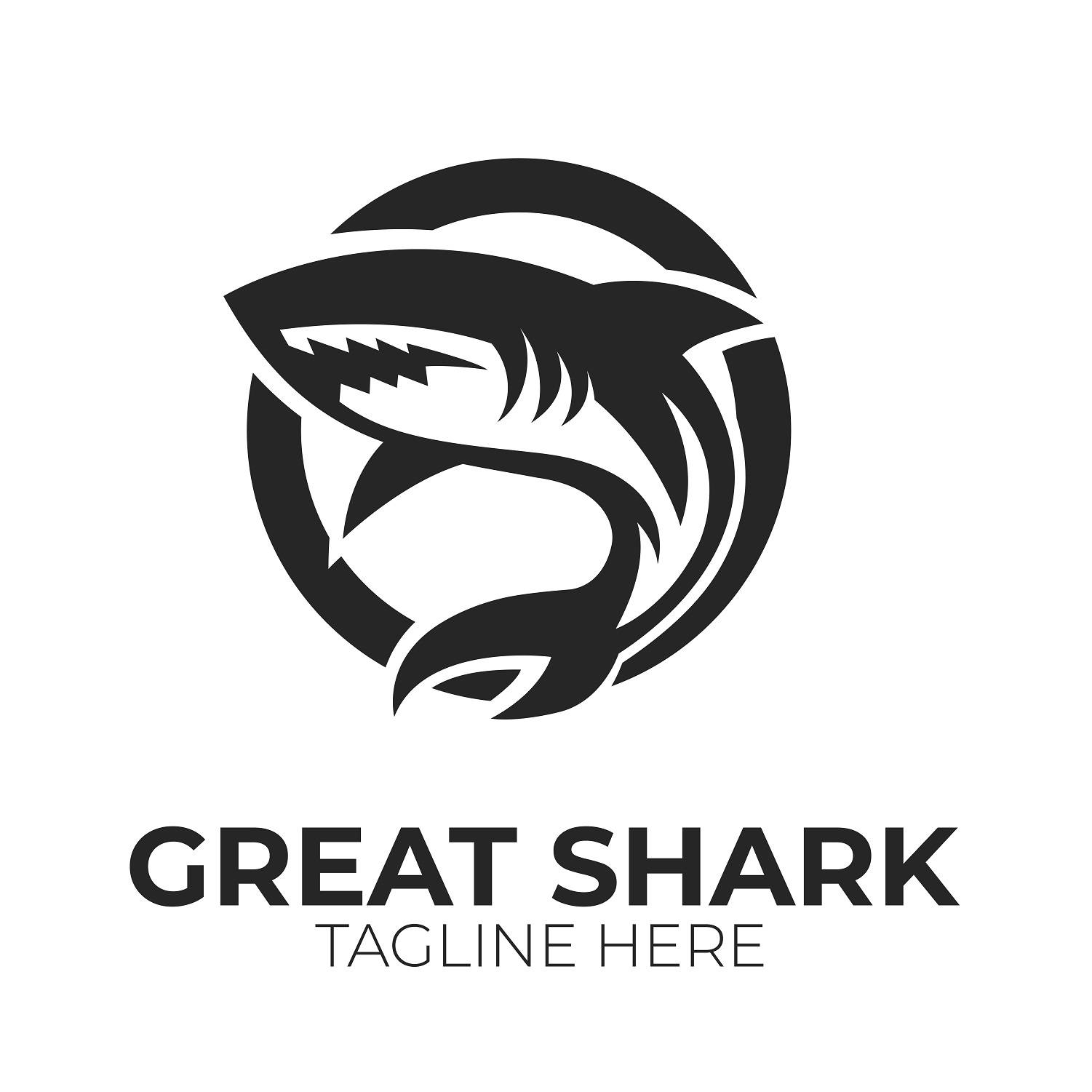 Horror shark logo design