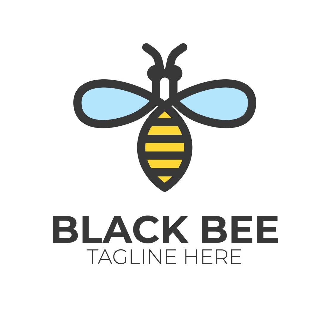 Modern bee logo design vector
