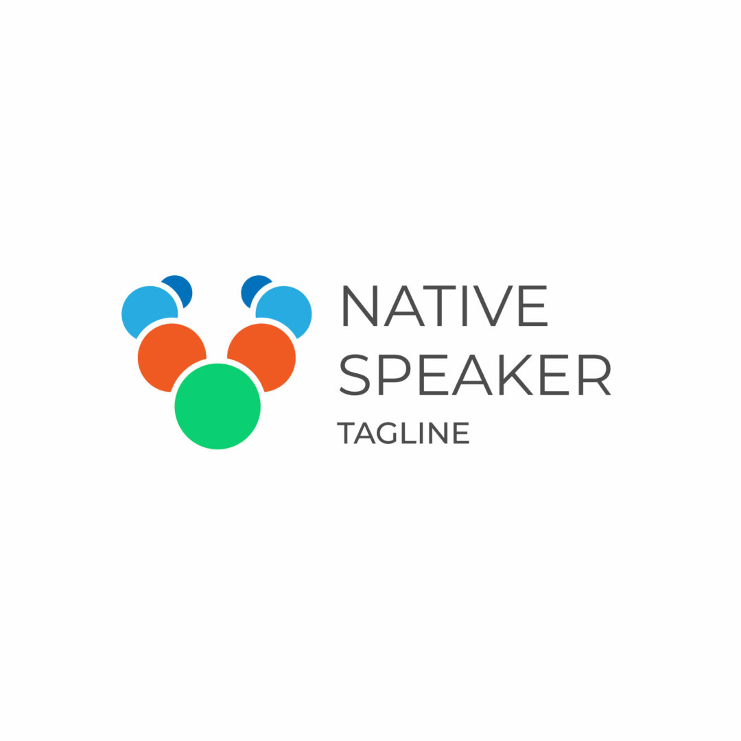 Native speaker logo in multicolors