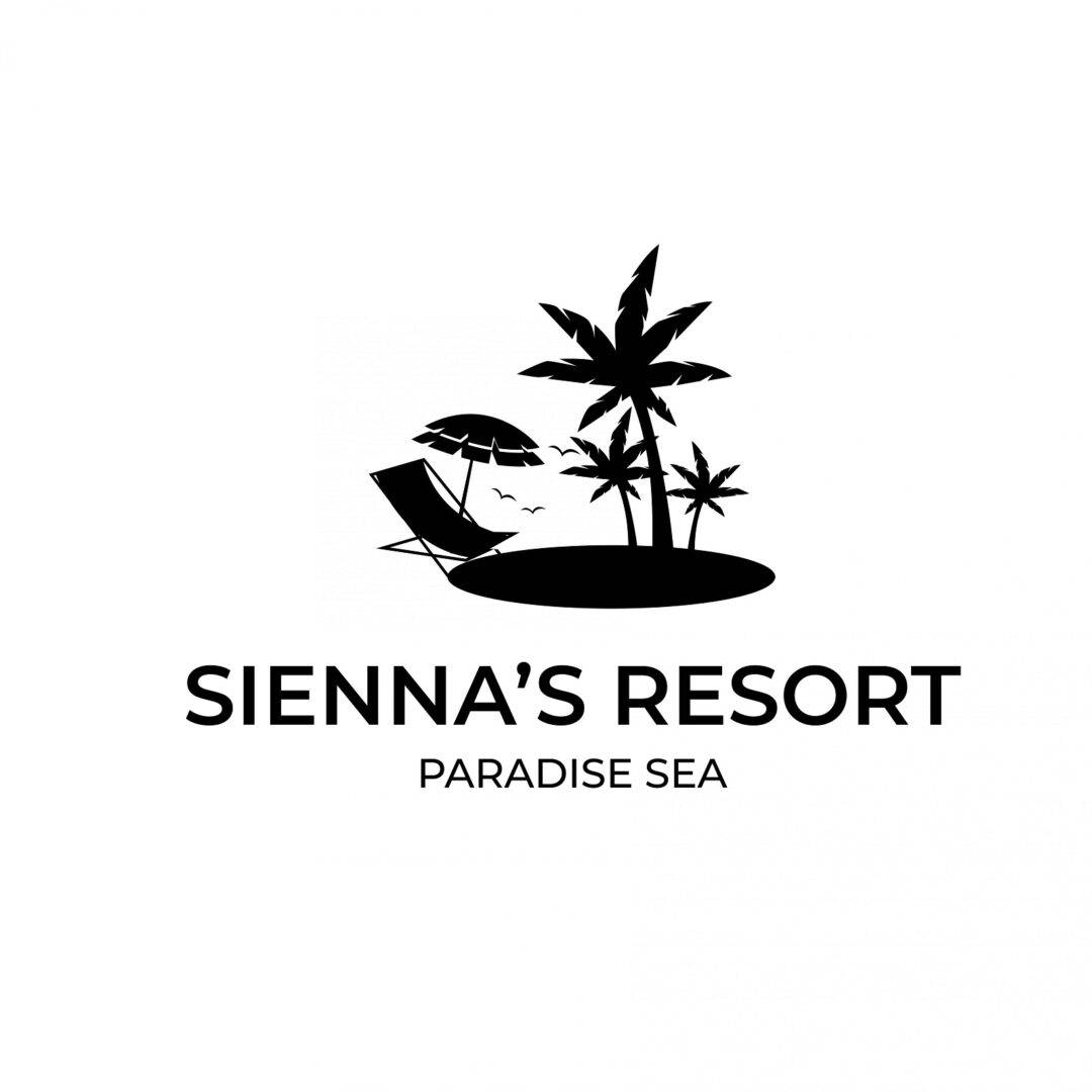 Paradise sea logo on holidays