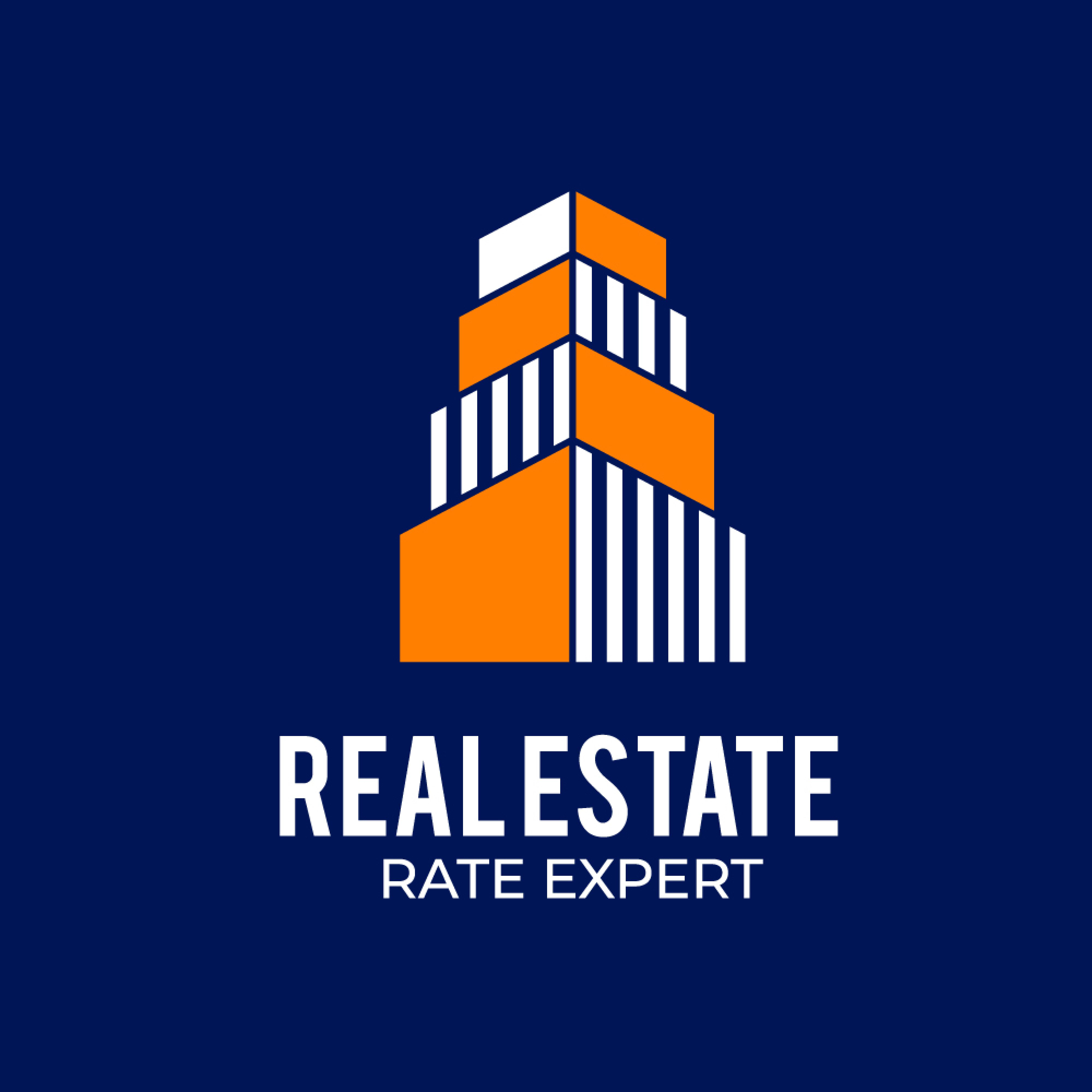 Real estate logo design with building vector