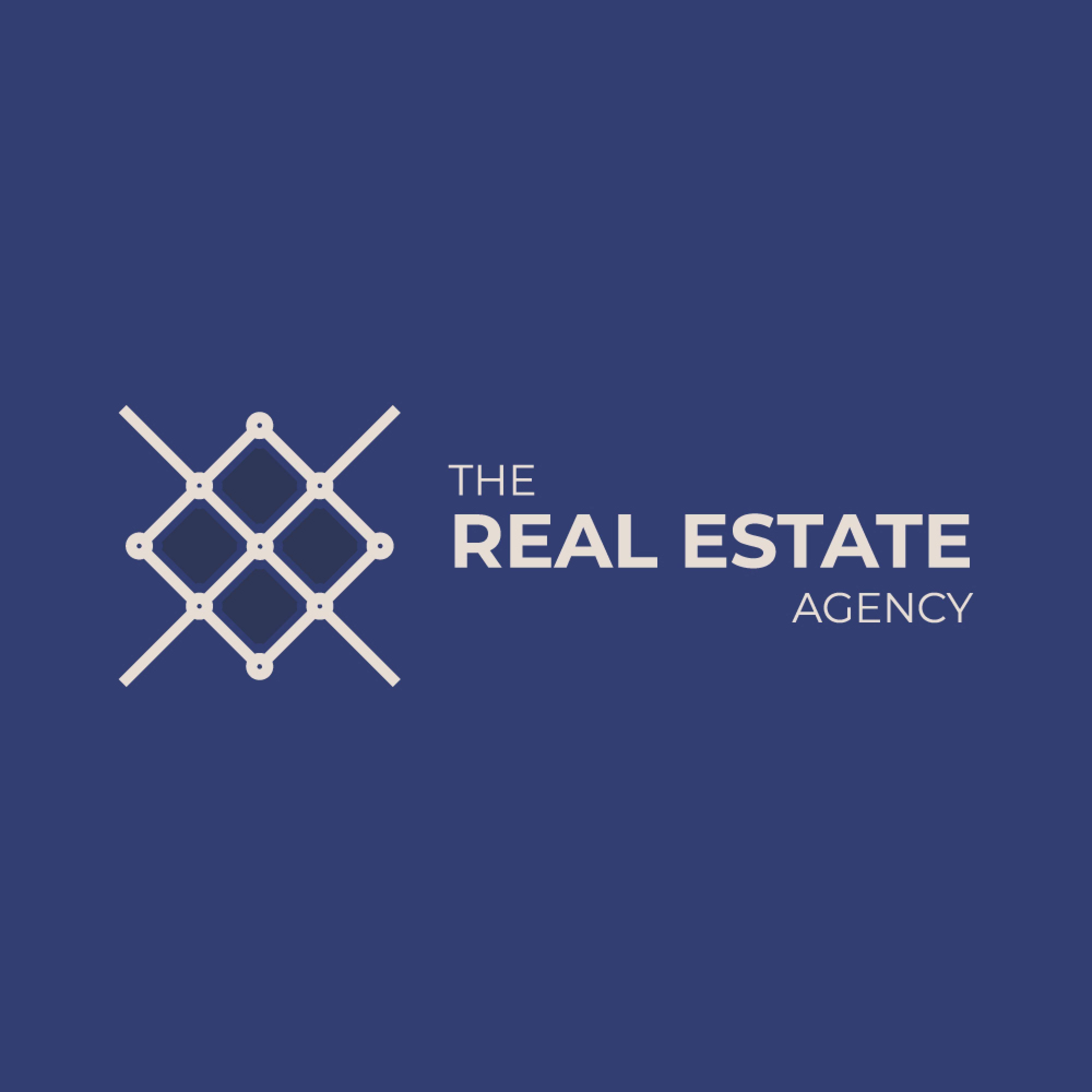 Minimalist real estate agency logo design