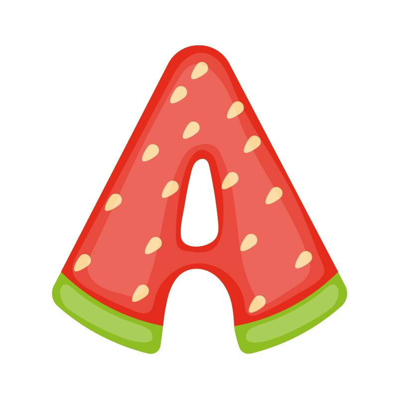 A alphabet watermelon fruit vector image