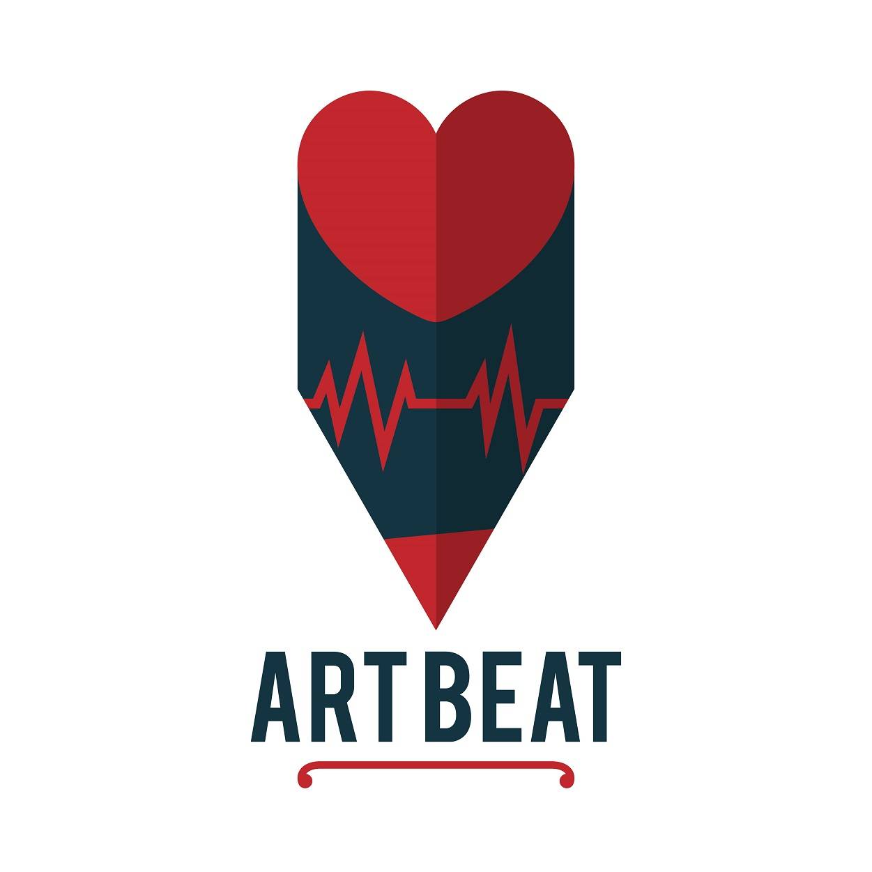 Art beat pencil shape logo