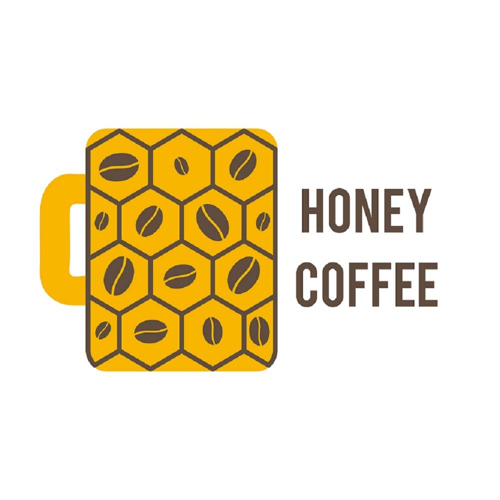 Honey coffee logo for coffee and honey shop