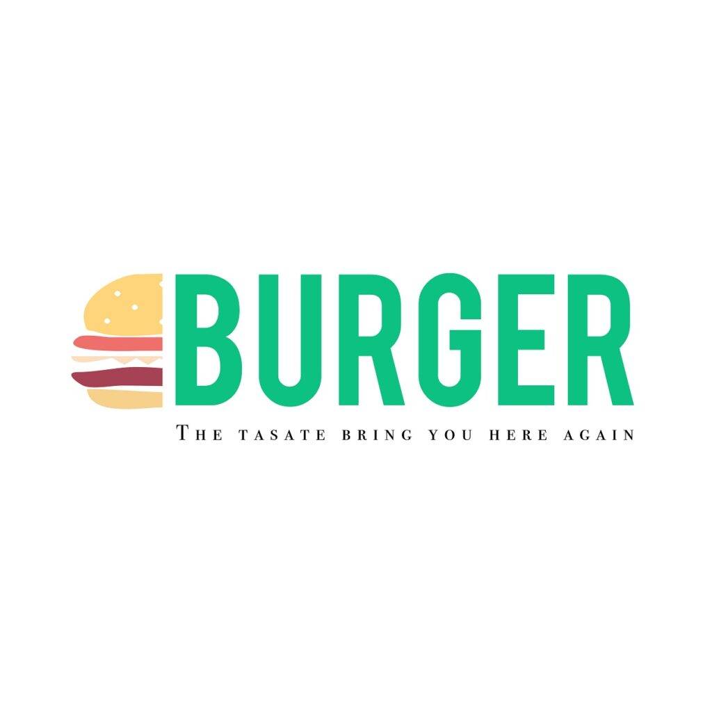 Burger logo with tagline the taste bring you here again