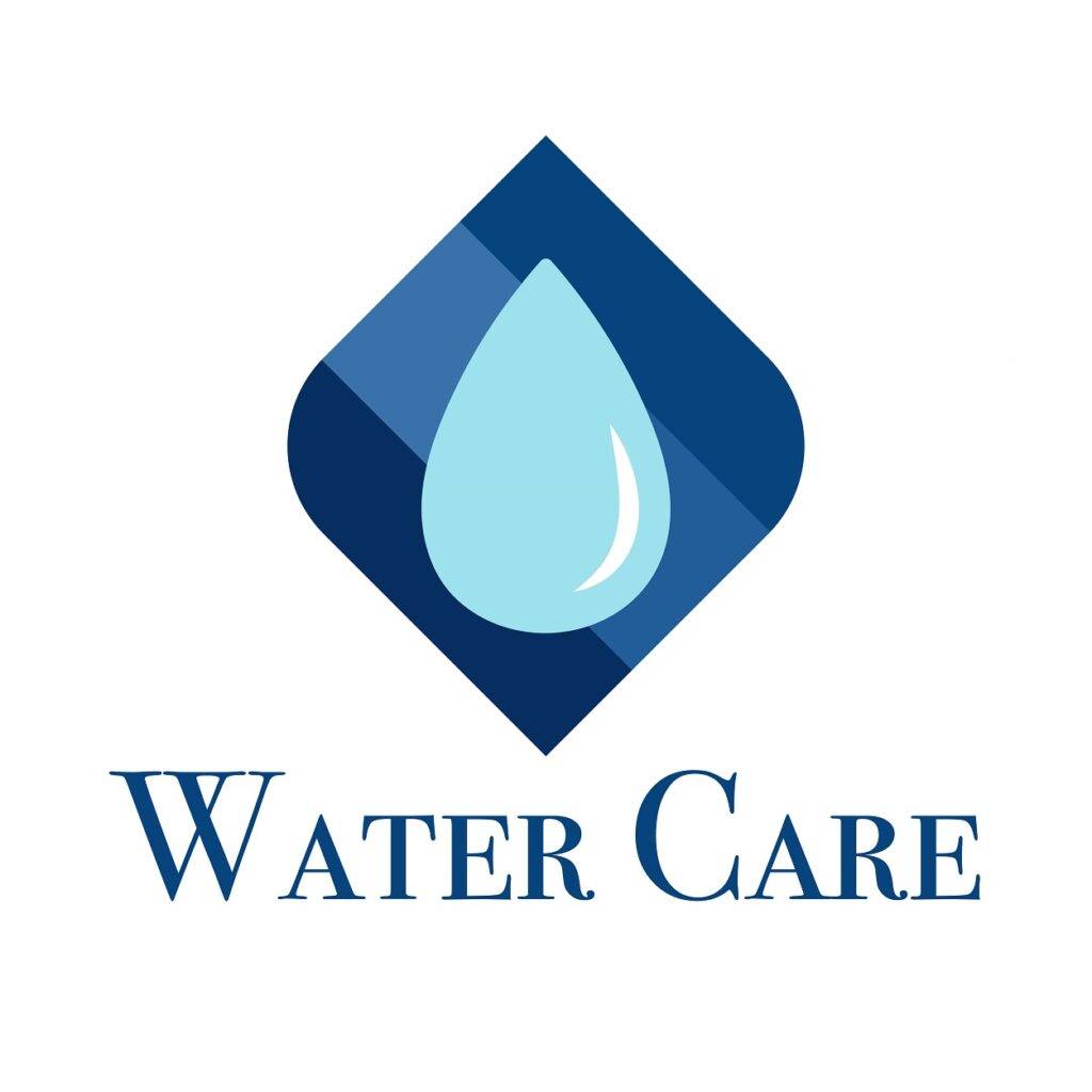 Water care logo with drop vector