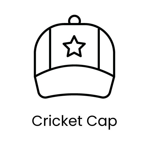 Cricket cap line icon