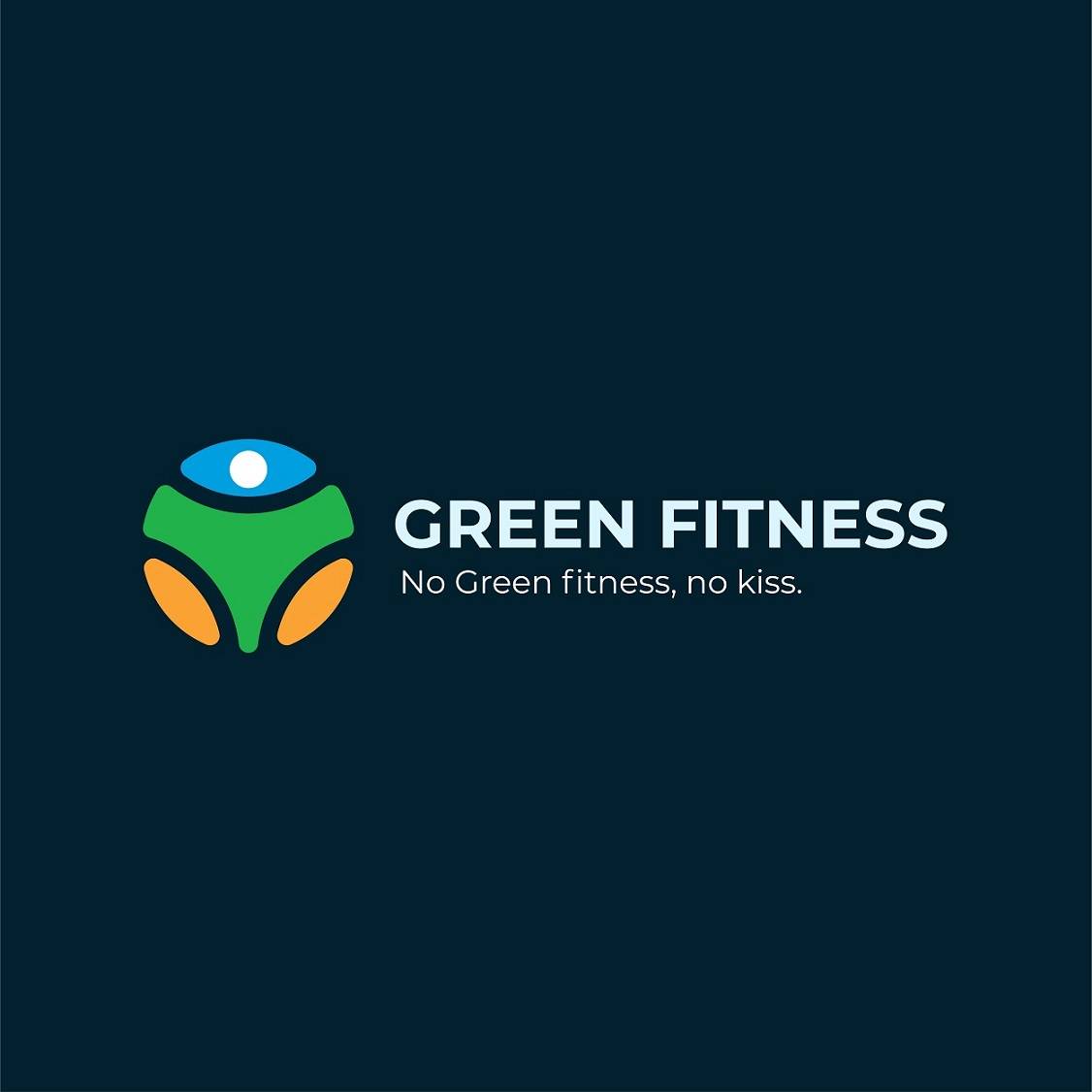 Green fitness logo design