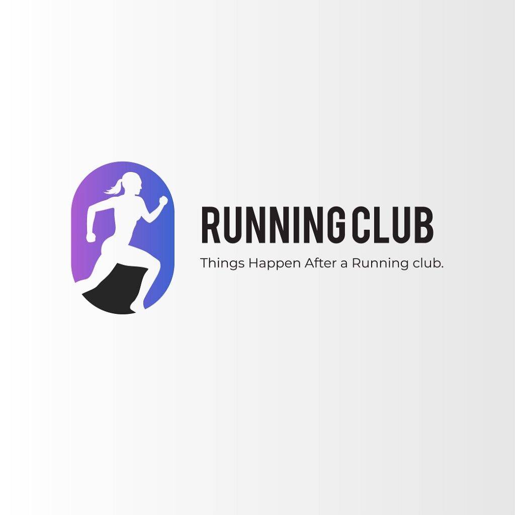 Running club logo for health fitness