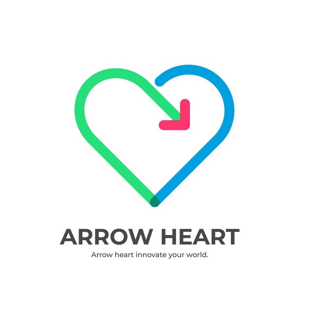 Modern healthcare logo with heart vector