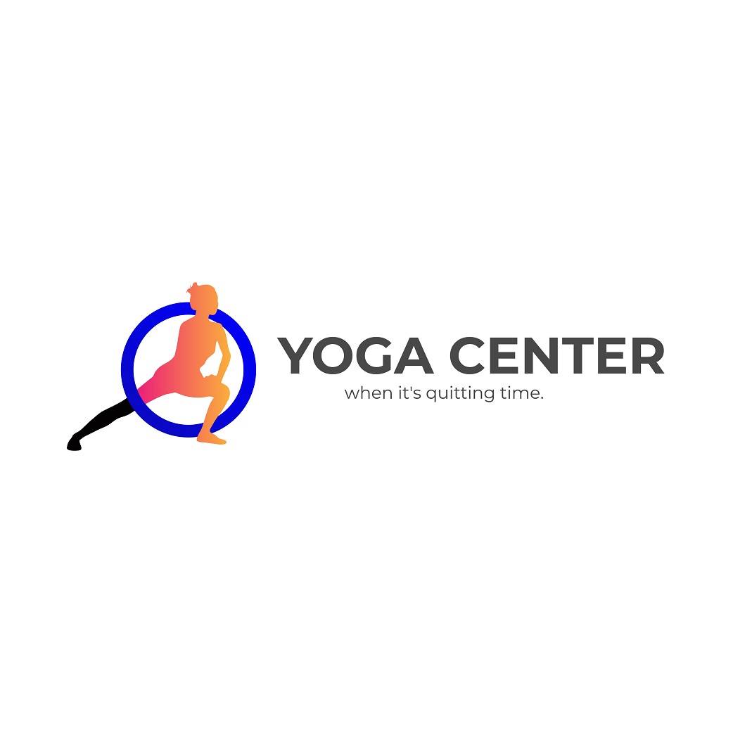 Women doing yoga exercise logo design