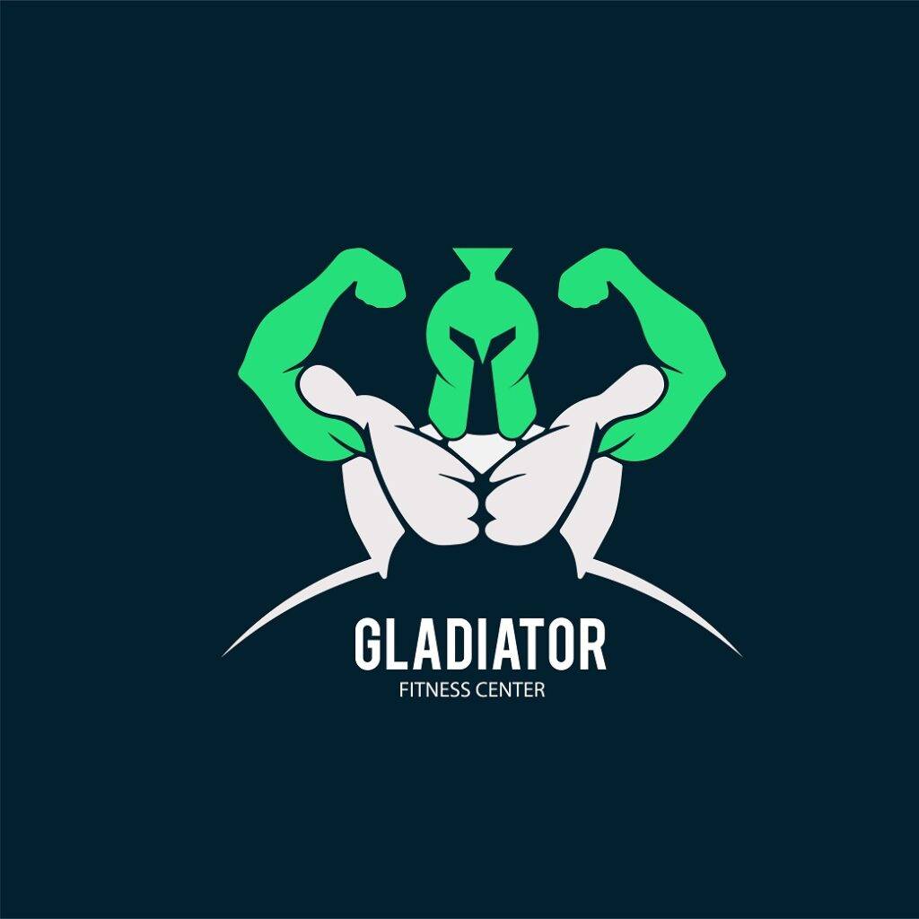 Gladiator fitness center logo design