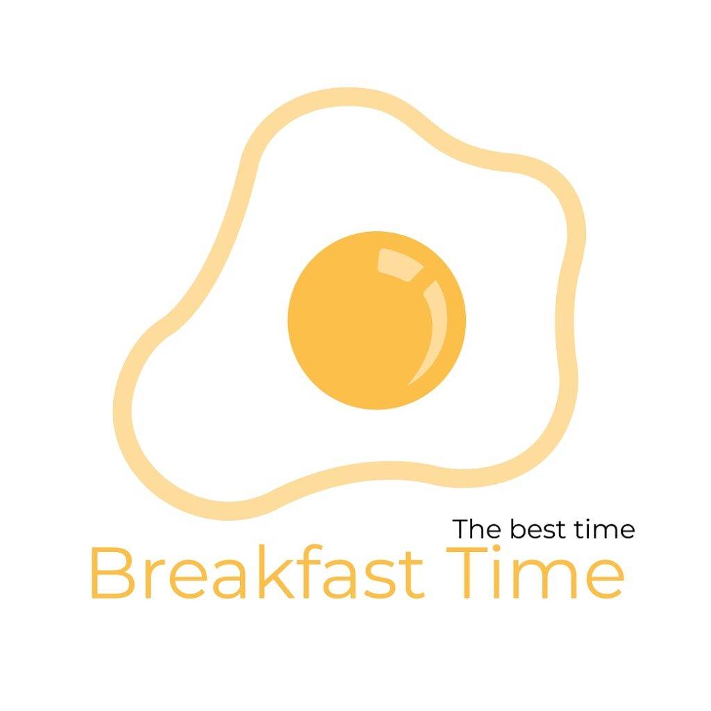 The best time breakfast time egg logo
