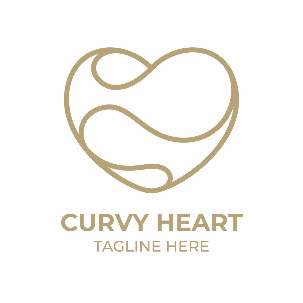 Beautiful heart shape in curve