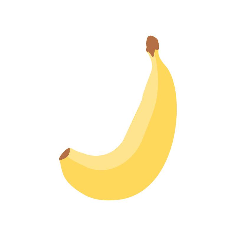 J alphabet banana fruit vector image