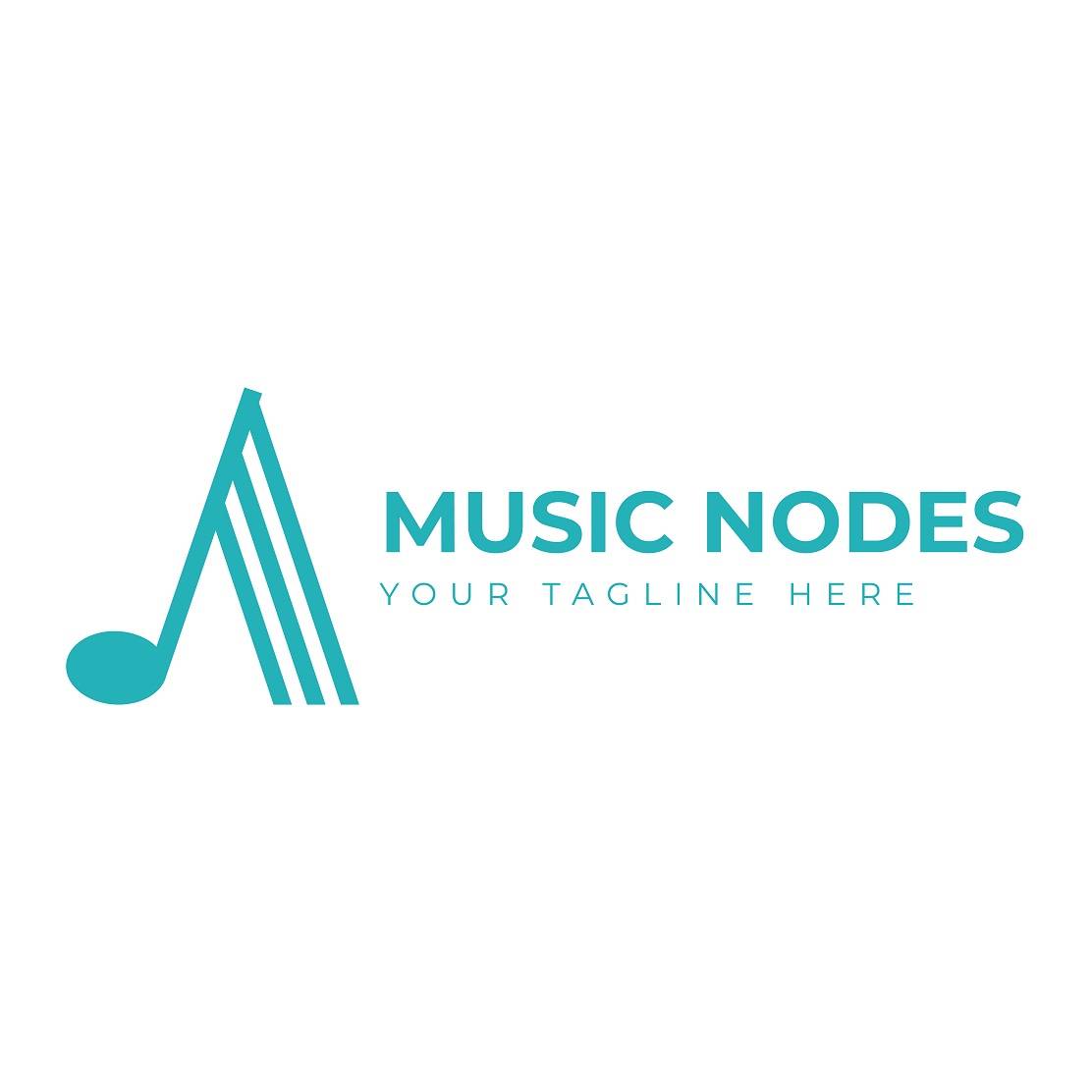Music nodes logo design