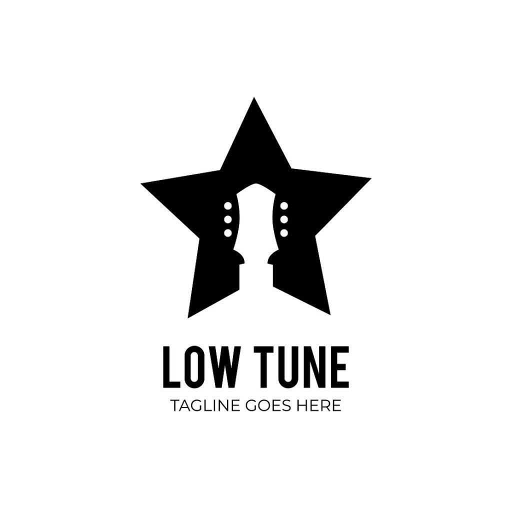 Simple music logo with star