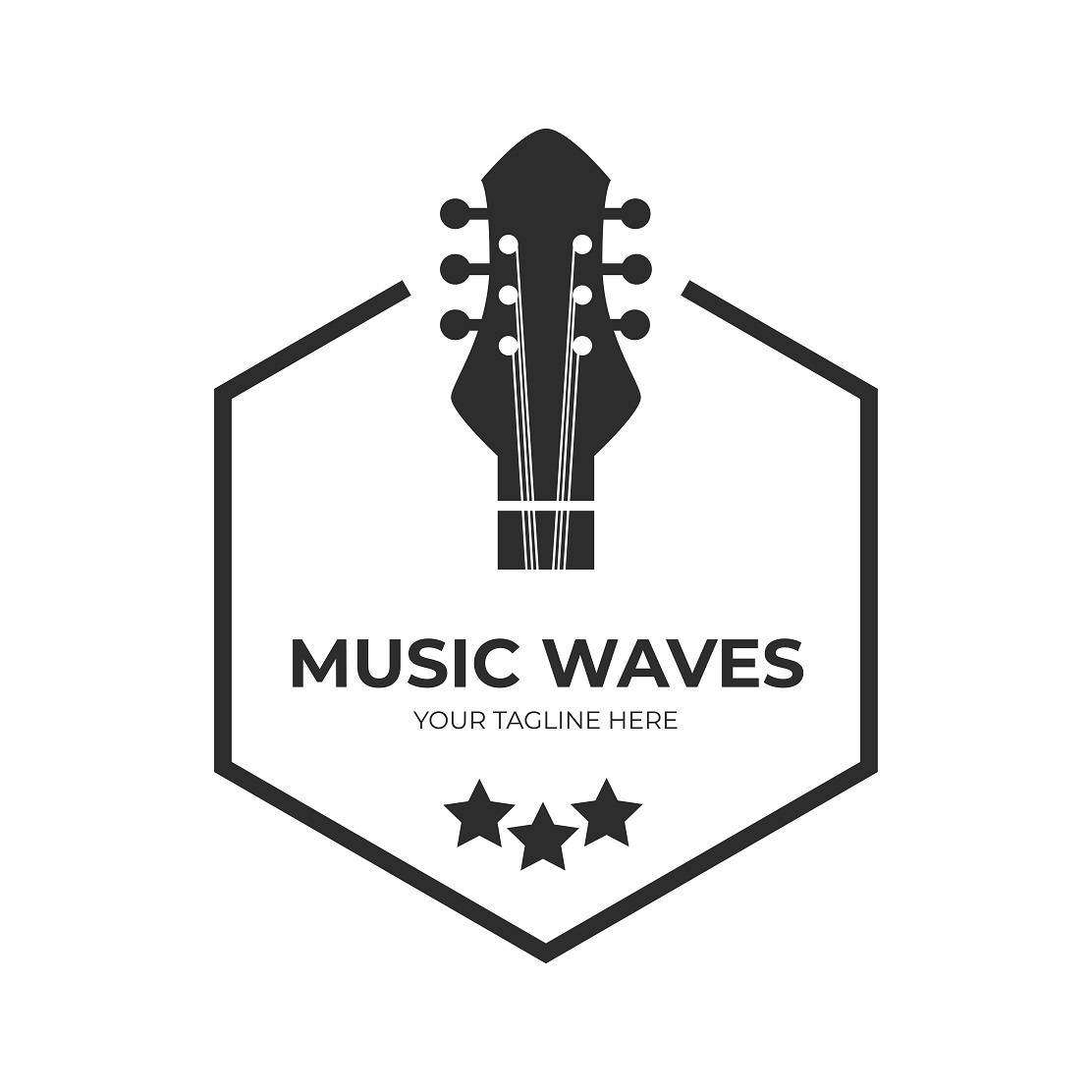 Simple music brand logo