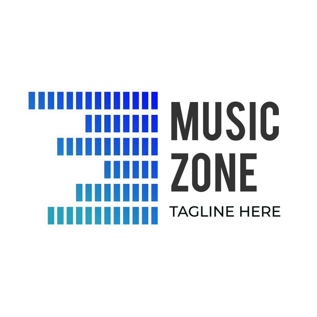Simple logo for music brand tunes vector