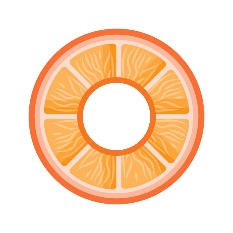 O alphabet grapefruit fruit vector image
