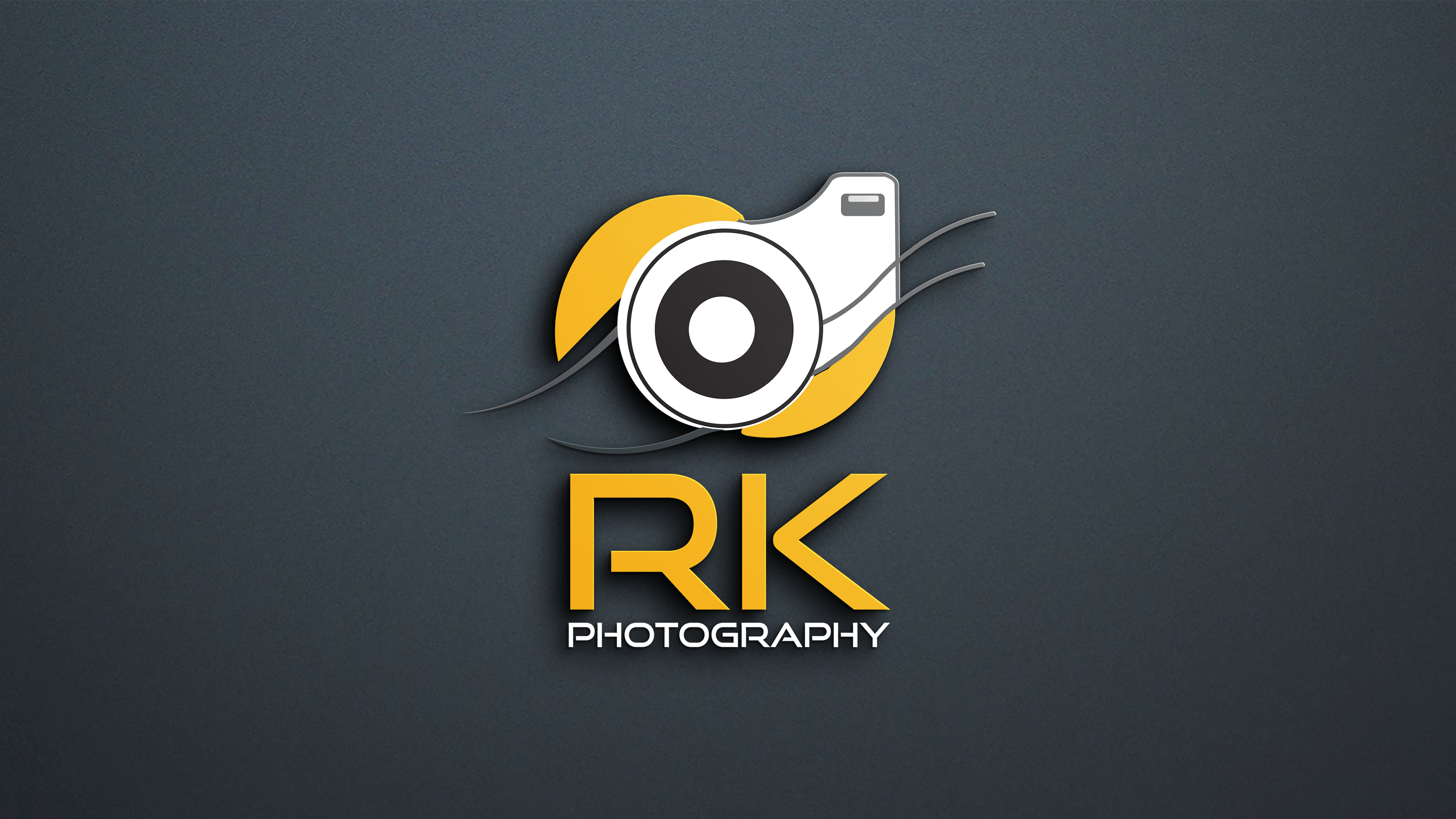 Rk letter photography logo with camera vector
