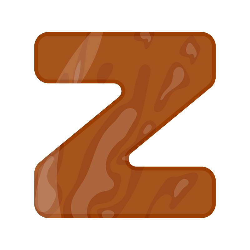 Z alphabet tamarind fruit vector image