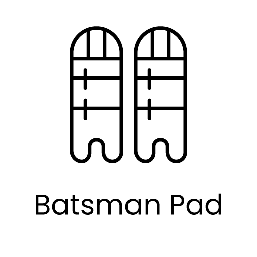 Batsman pad line icon