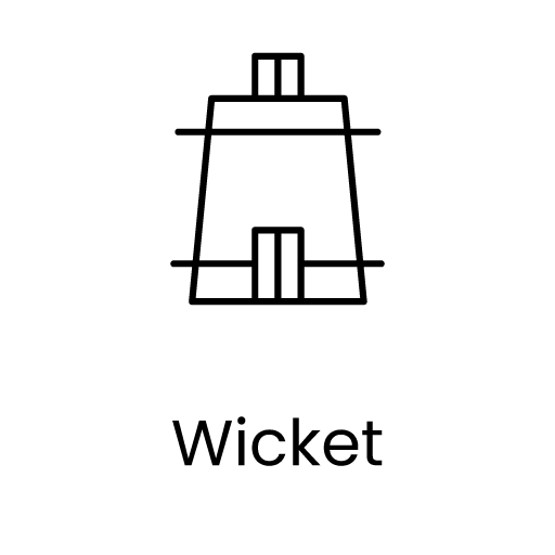 Wicket stadium line icon