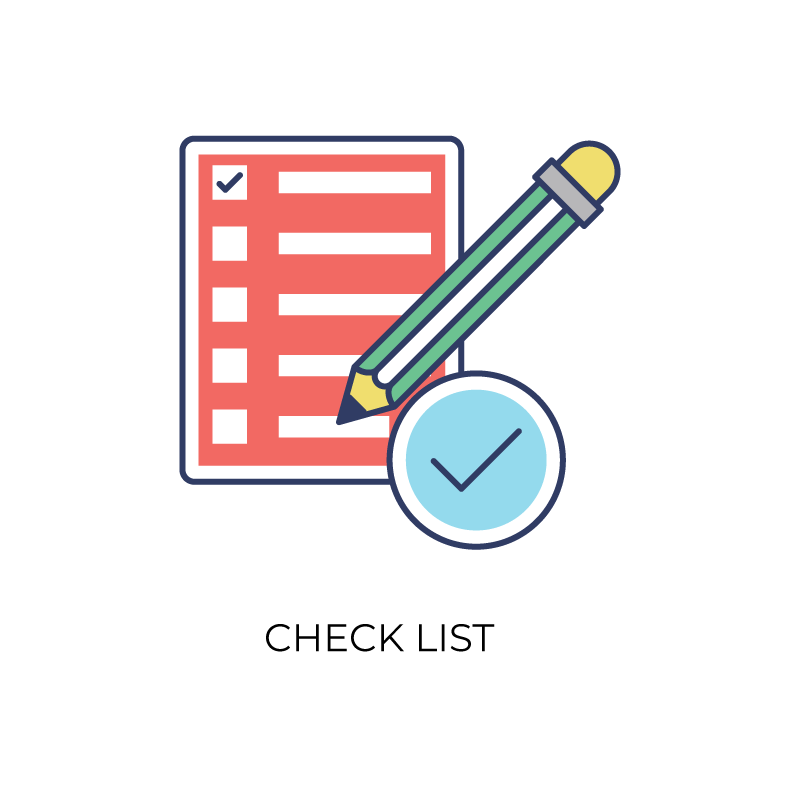 Checklist flat colored icon