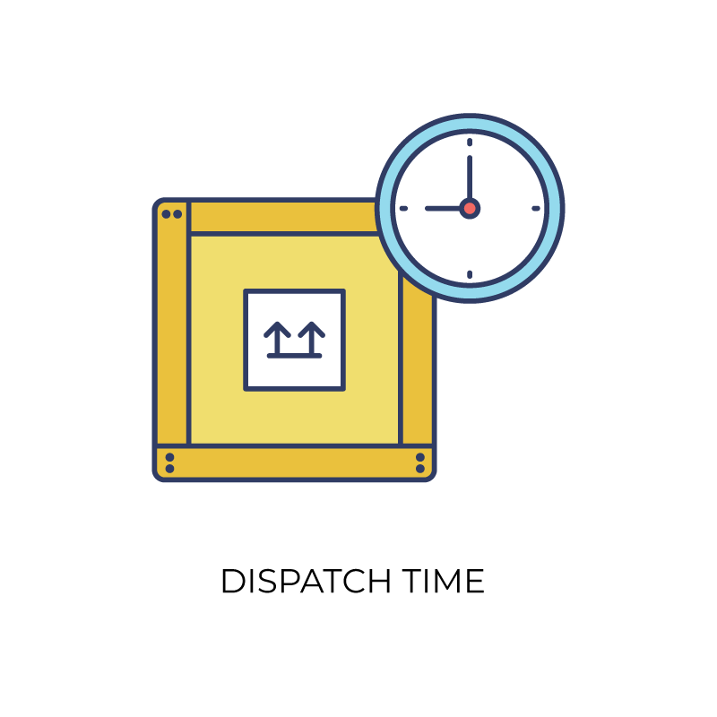 Dispatch time flat color icon