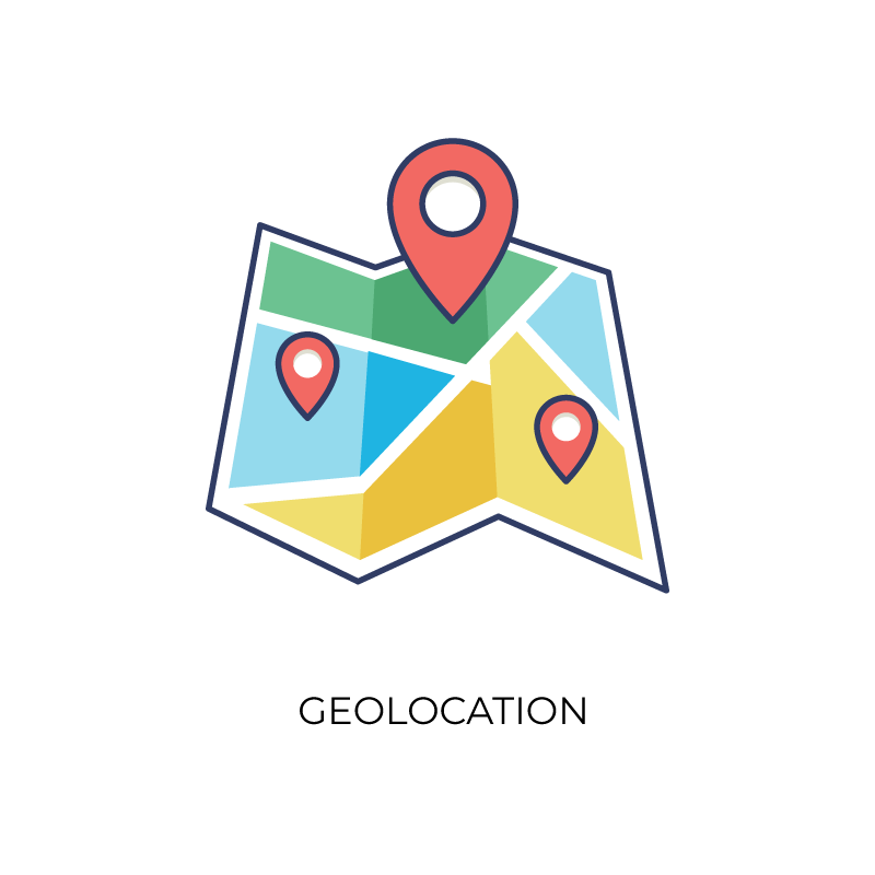 Geolocation flat color icon