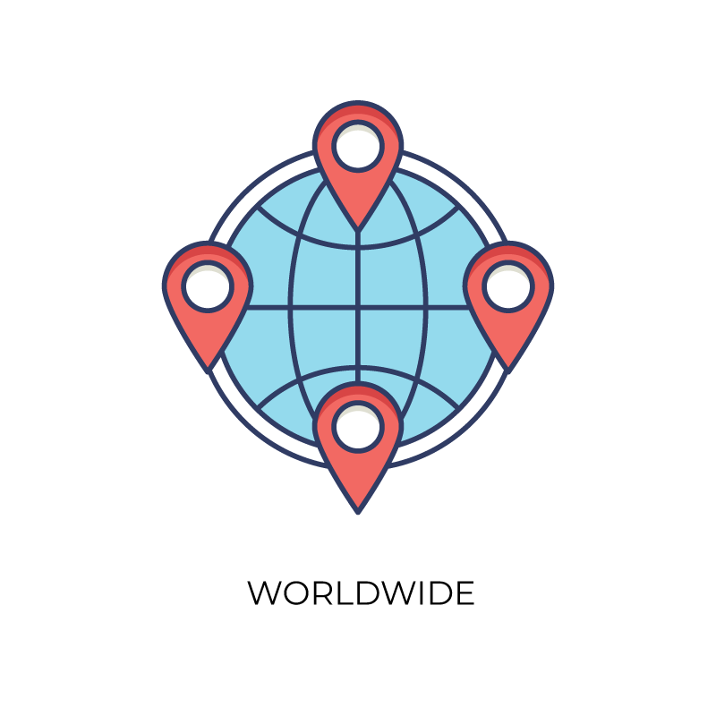 Worldwide flat color icon